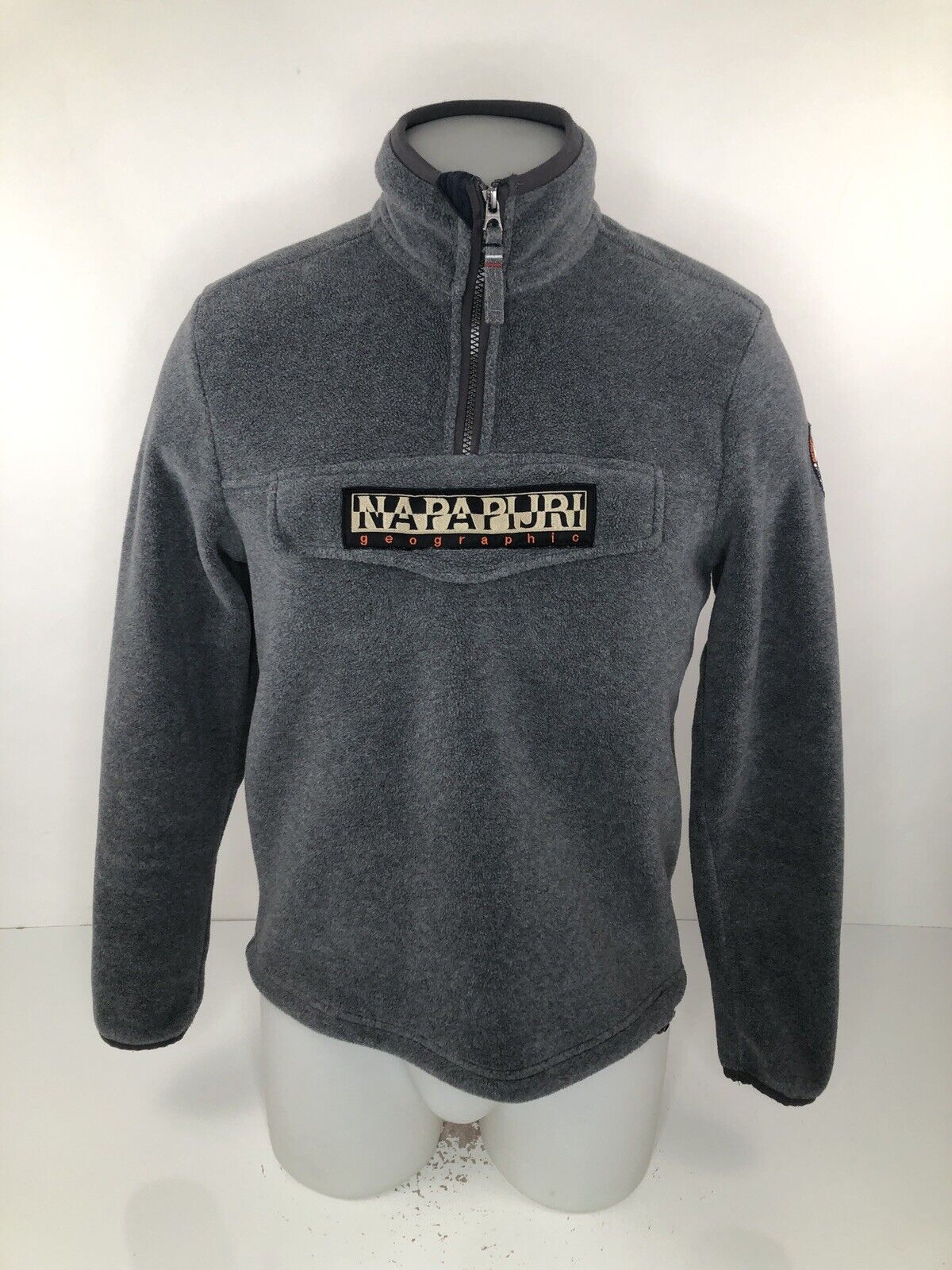 halvleder valse sammensværgelse NAPAPIJRI - Chest Pocket Fleece ADULT XS Pullover Sweater Jacket | eBay