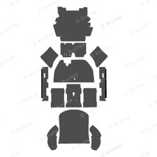 Innenraumteppich-Komplett für Vw Mexico-Käfer mit Türschwellerleiste ab Bj. 78