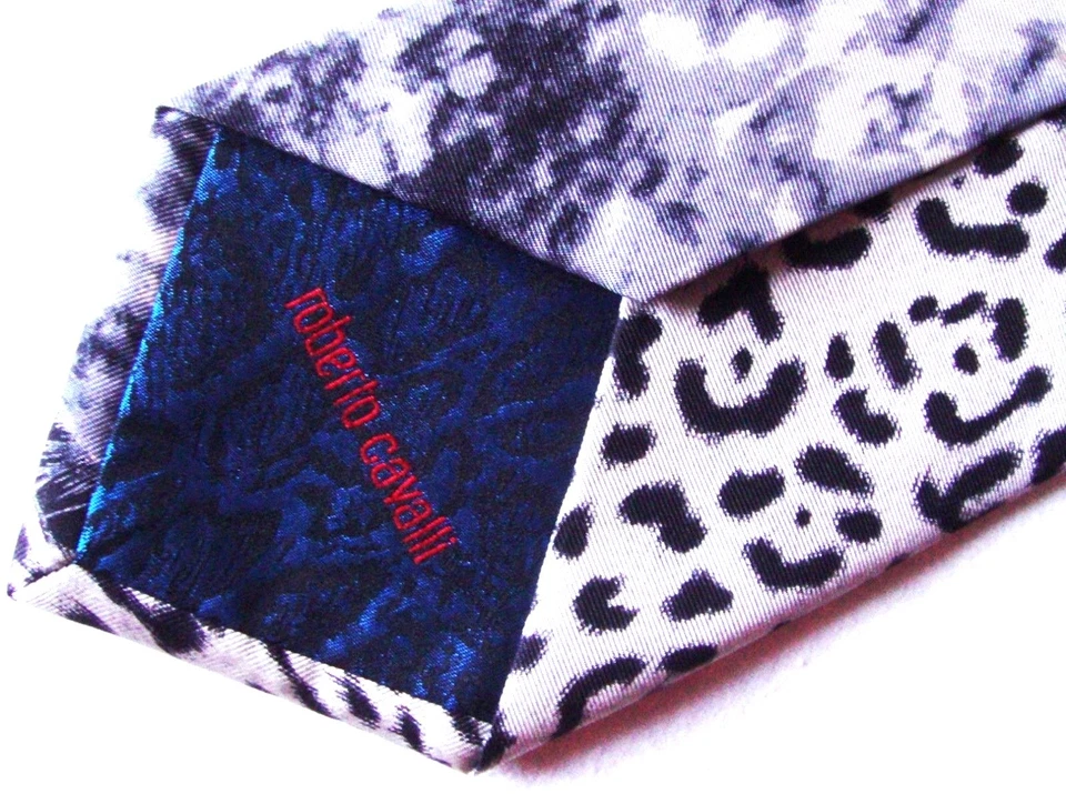 CRAVATTA UOMO (TIE) vintage ROBERTO CAVALLI New! rare - Imagen 3 de 4