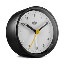 Braun BC12 Classic Alarm Clock Black White Boxed New