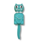 RARE VINTAGE Turquoise Kit Cat Klock Clock