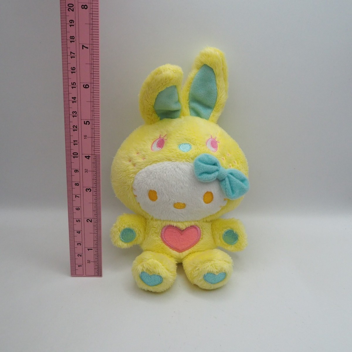 Hello Kitty C1808 Yellow Colorful Bunny Sanrio 2010 Nakajima Plush