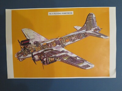 B 17  BOEING FLYING FORTRESS DETAILED PLAN US AIR FORCE HEAVY BOMBER 1936 1945