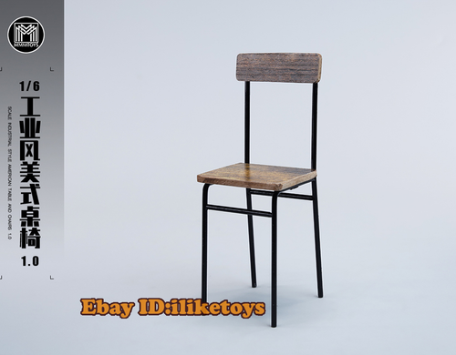 MMMTOYS 1/6 Industrial Style American Table and Chairs 1.0 for Figure Toy Scene - Bild 10 von 11