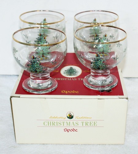 Spode Christmas Tree 14 Oz. Ice Cream / Pudding Bowls ~ England ~ Set of 4 NIB - Picture 14 of 14