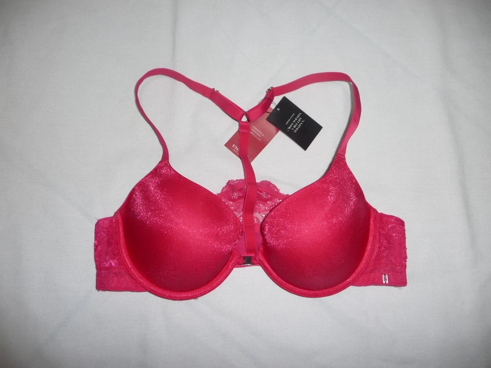NWT Scandale Paris Virtual Red Shimmer Push-Up Bra Y Strap Front Closure 34b - Image 3 of 3