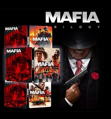 Limited Mafia123 Trilogy Definitive Edition Bundle 3X Steelbook Case Custom Made