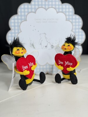 ONE 2020 Annalee 110320 Bumblebee with Bee Mine Red Heart Valentines Day 5'' New