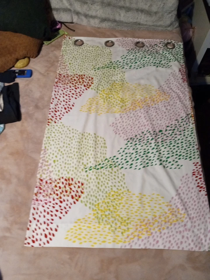 LOTE DE 2 Paneles Cortina Ikea MURGRÖNA 57"X 98" (145X250CM) COLORIDO ABSTRACTO Foto 2 de 4