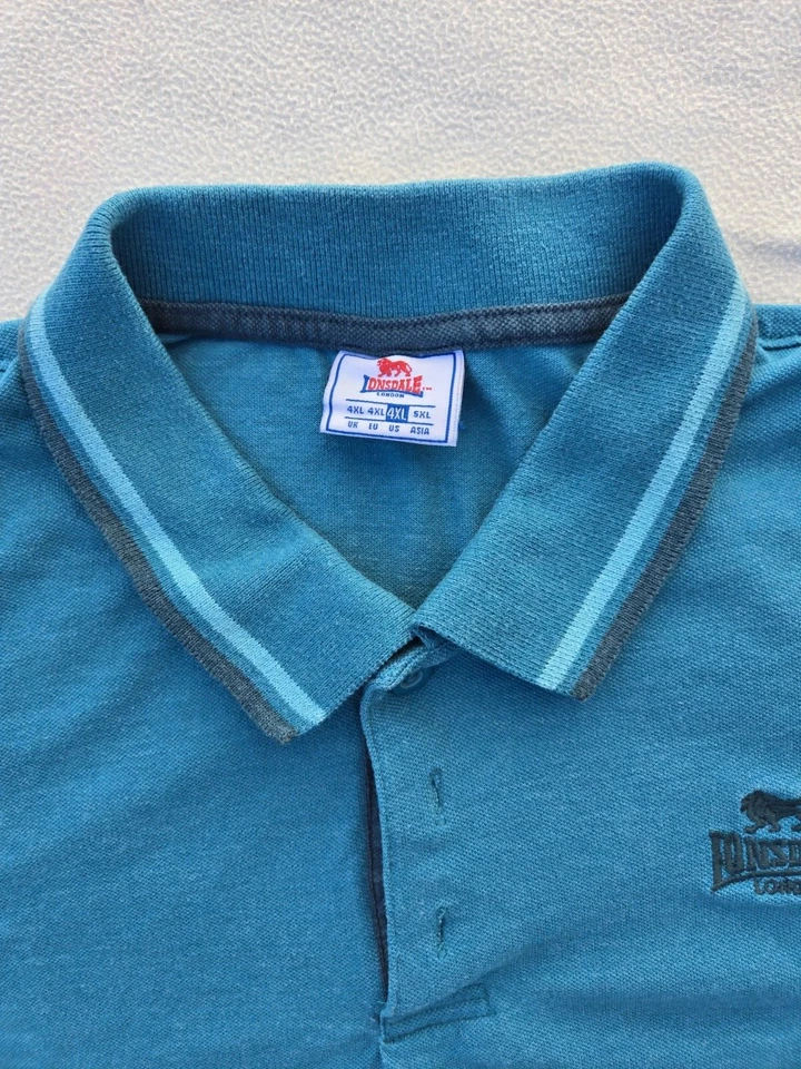 Lonsdale London Mens Short Sleeve Polo Shirt 4XL Green - Image 4 of 4