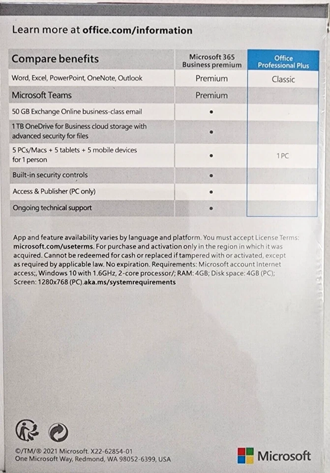 Microsoft Office 2021 Professional Plus - USB - New Sealed Retail Package - Image 3 of 3
