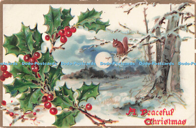 R712542 A Peaceful Christmas. Tuck. Holly Postkarten Serie. Nr. 100