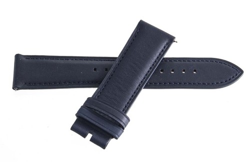 Men's 22mm x 20mm Navy Blue Leather 