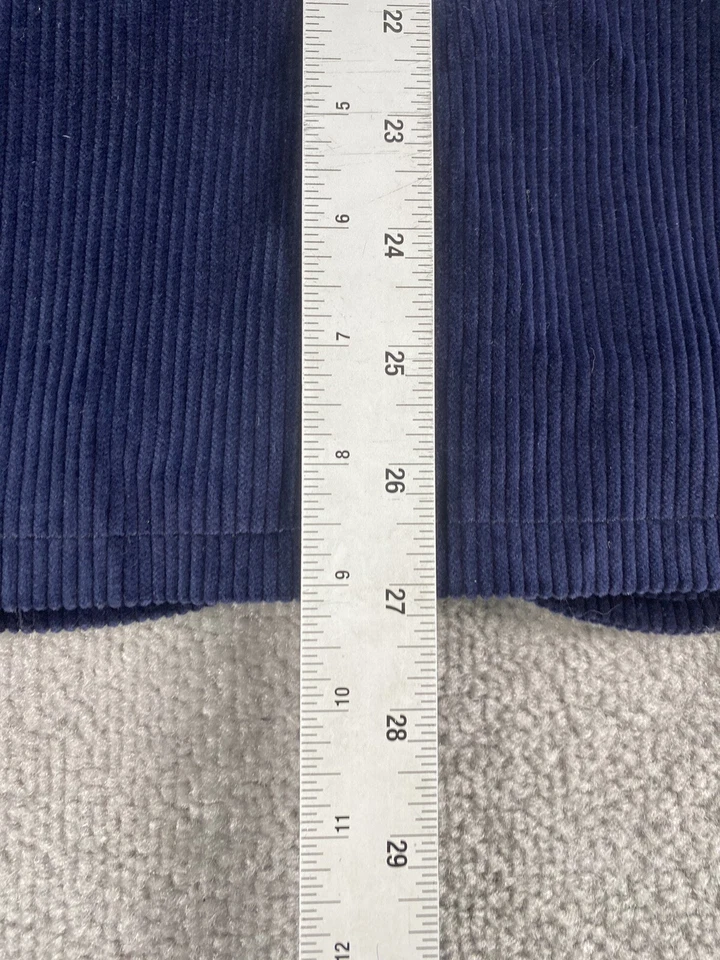 Blazer Brooks Brothers Niño Extra Grande Azul Algodón Pana Cuero Botón Deportivo Foto 4 de 4