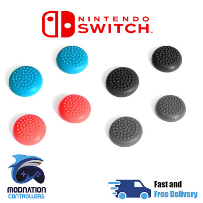 x Pair Of Rubber Thumb Grips Nintendo Switch Cover Pads