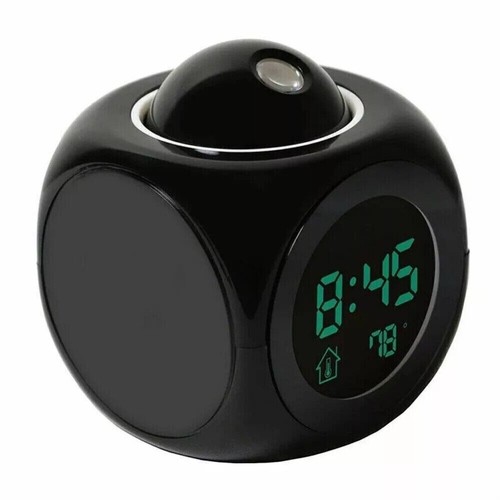 Time Digital LCD Display Temperature Clock LED Projection Voice Alarm Smart UK - Picture 13 of 26