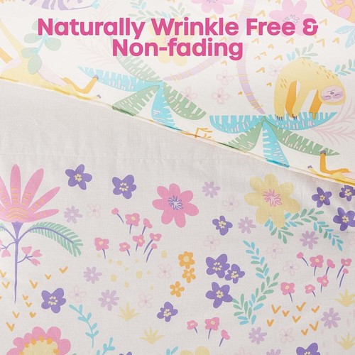 Juego de edredón Urban Habitat 100 % algodón DOBLE divertido, dulce estampado safari pastel NUEVO  - Imagen 7 de 7