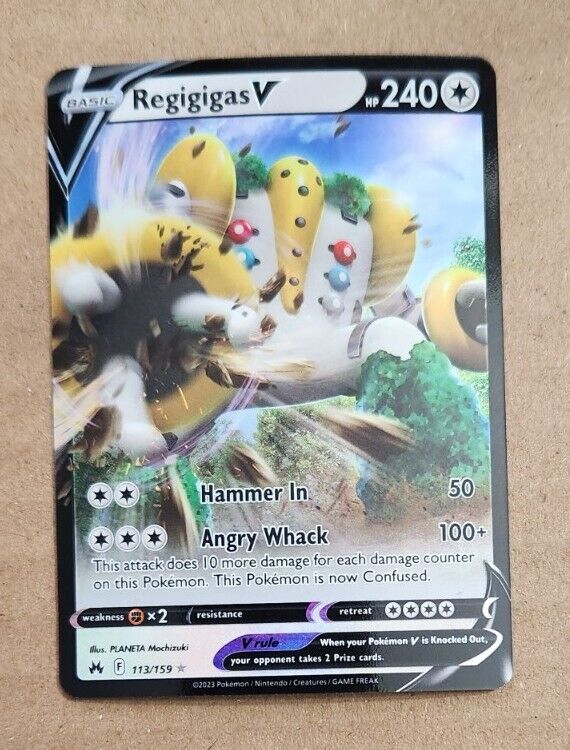 Pokemon Crown Zenith Set ULTRA RARE Regigigas V 113/159 - Near Mint (NM)  for Sale in Oswego, IL - OfferUp