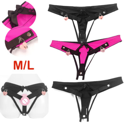 New Sissy Training Lockable THONG, Chastity Panties, Anti-Falling Harness US