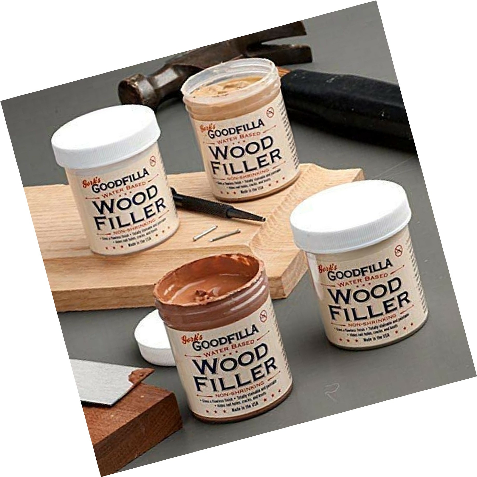 WaterBased Wood & Grain Filler by Goodfilla Replace Every Filler