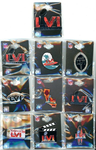 Super Bowl LVI Pin Choice Bengals Rams Logo State License Football Surf 56  - Bild 1 von 11