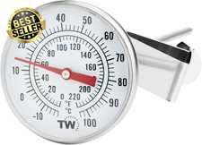 Dairy Thermometer - Ideal for Milk Cheese Yoghurt Coffee Making 165Mm Probe Leng