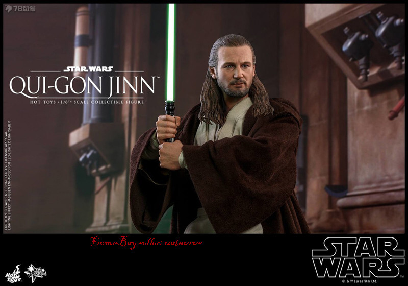 Perfect Hot Toys 1/6 Mms525 Qui-Gon Jinn Star Wars: Episode I In