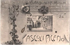 Ascoli Piceno - Greetings on the rapid threads of thought - fp vg1912 small holes