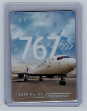 Delta Air Lines Pilot Trading Card from 2022, No. 57 Boeing 767-400ER