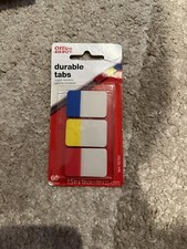 Office Depot Durable Sticky Filing Tabs 66 Writable 3-colors 1.5 In x 1 In Rigid