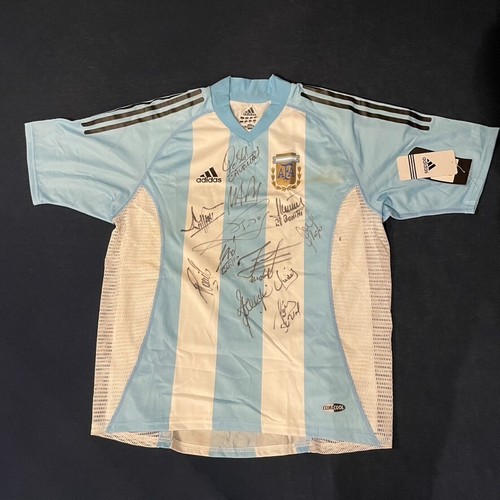 Rare item! Argentina national team uniform signed by hand 2002 FIFA World Cup - Picture 15 of 24