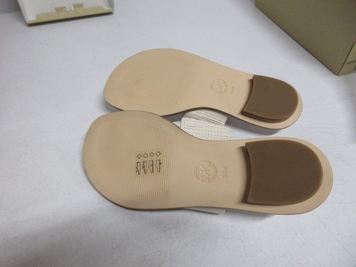 Women MK Michael Kors August Slide Flat Toe Ring Sandals Leather Upper Size 5.5 - Picture 8 of 9