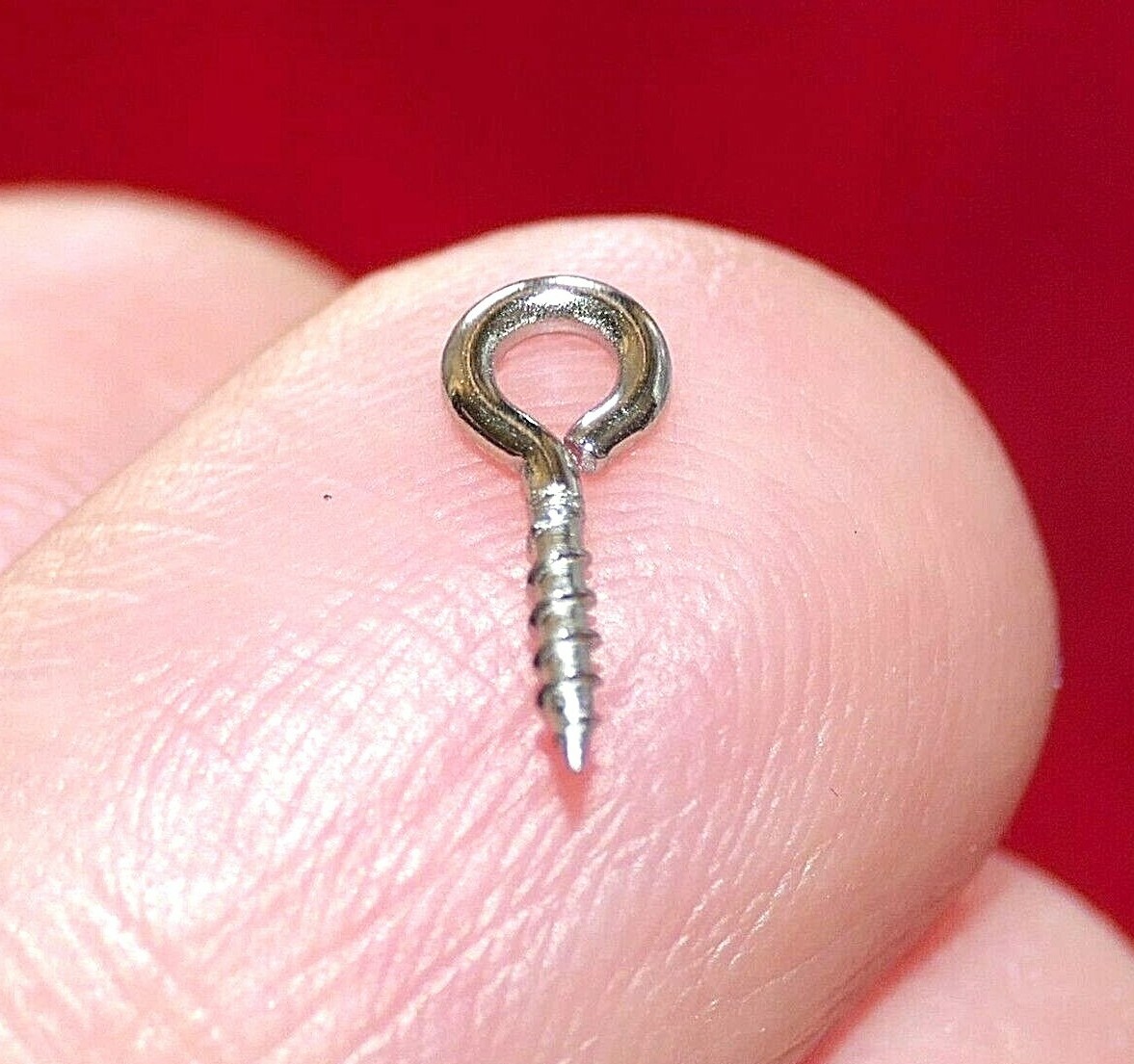 20x Stainless Steel Screw Eye Pin Bails Jewelry Half Drilled Hooks