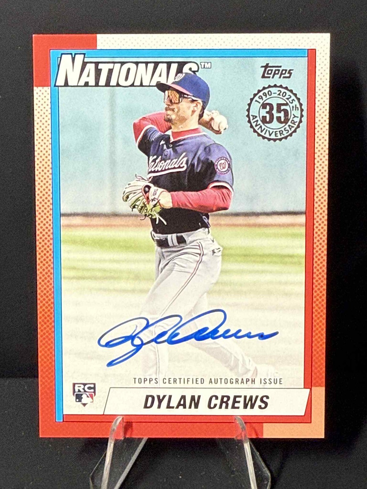 2025 Topps Dylan Crews Rookie Auto 35th Anniversary 1990 (RC) Nationals