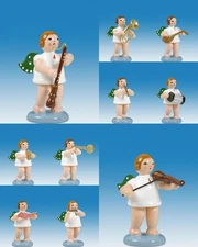 Wood Figure Engelmusikanten 10-teilig Without Crown Height 2 3/8in New /