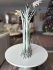 Mid Cent Modernist Bronze Verdigris Cattails and Grasses Kinetic Art Sculpture — photo 3