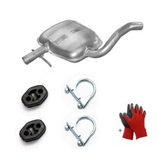 Mittelschalldämpfer Auspuff fur VW Golf 3 III 1H1 1E7 1.6 2.0 8V   +Anbausatz