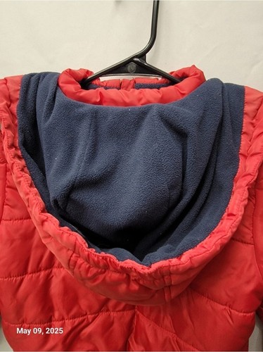 Tommy Hilfiger Red Warm zip kids Puffer coat w/ Removable Hood LOGO Name Back 7 - Picture 7 of 11