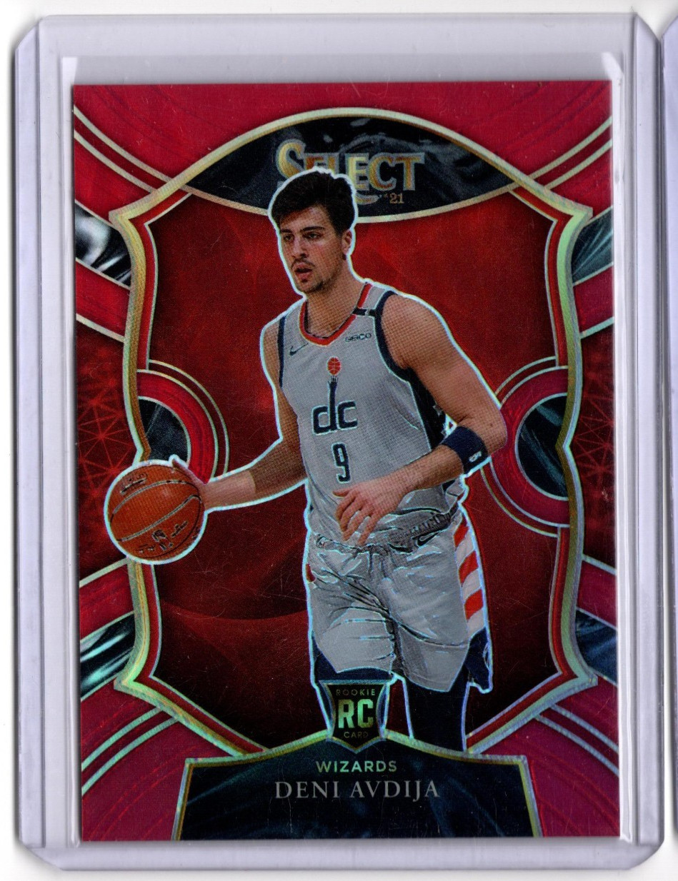 2020-21 Select Basketball Deni Avdija #69 Concourse True Red prizm # /199 Wizard