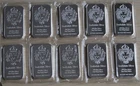 Lot of 10 - 1 Ounce Oz Individually Factory Sealed Scottsdale .999 Silver Bars