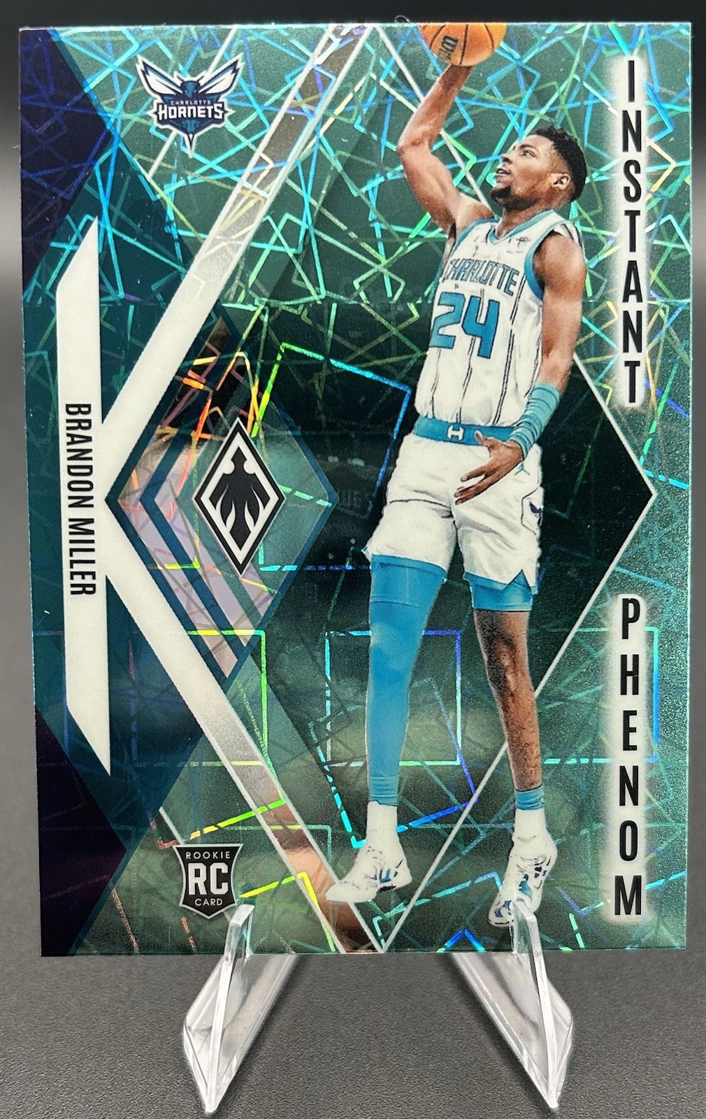 2023-24 Panini Phoenix Brandon Miller #24 Instant Phenom Teal Lazer RC Rookie