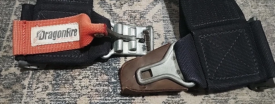 DragonFire Racing Harness Restraints Black H Style - 4-Point - 3" Buckle 14-0041 - Image 4 of 4