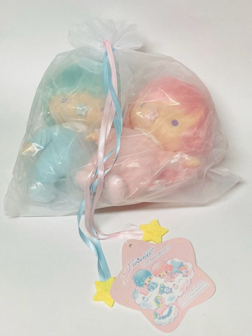 Little Twin Stars Kiki Lala Soft Vinyl Dolls 45th Sanrio 7.1in