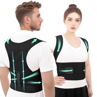 Back Brace Posture Corrector for Women and Men Upgraded Dynamic Traction Corr...