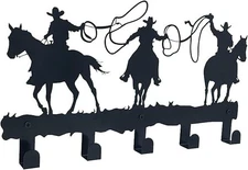 Western Cowboy Coat Hooks  Storage Decor Entryway Hallway Multifunctional