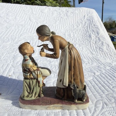 Vintage 1975 Norman Rockwell Take Your Medicine Porcelain Figurine 5 1/2''