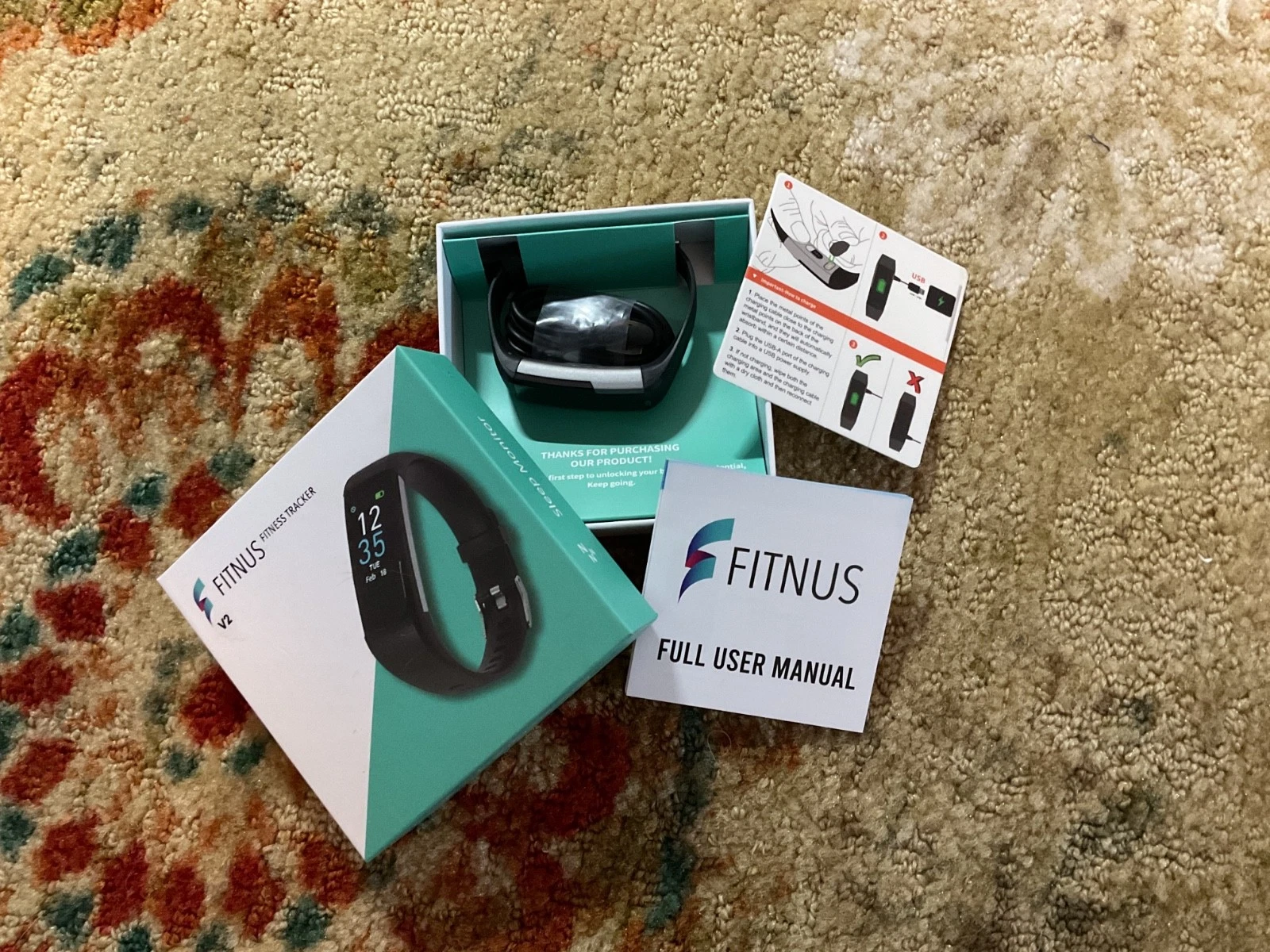 Lot of 2 NEW )Fitnus V2 Fitness Smart Watch. Track Steps, Heart Rate