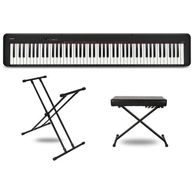 Casio CDP-S110 Digital Piano With X-Stand and Bench Black Essentials