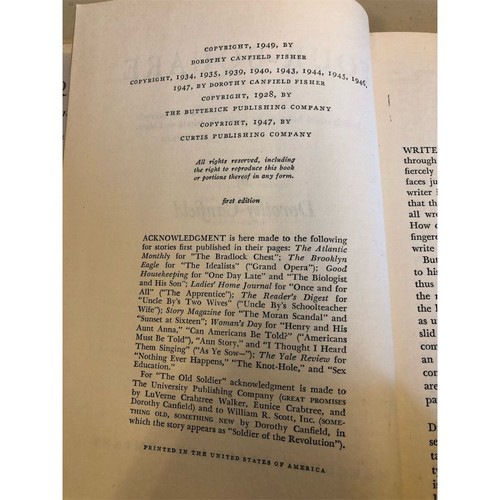 1st edition Four-Square Dorothy Canfield 1949 Hardcover Short Stories Vintage - Picture 5 of 5