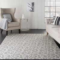 NOURISON GRAFIX GRF19 GREY/WHITE RUG, 3'9 X 5'9 114cm×175cm